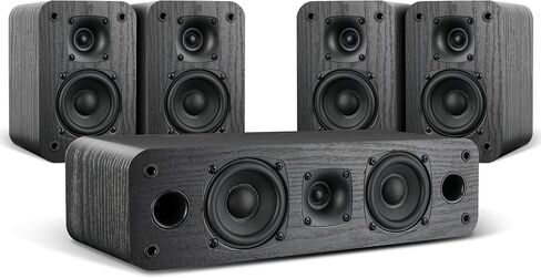 Saiyin 5.0 Home Theater System, HiFi Surround Sound Speakers | 230W Peak Power, Dialogue Clarity, Passive, Classic Retro Wood Grain, For TV/PC, Amplifier Required, Cable Not Included in Kuwait