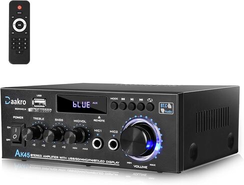 Stereo Audio Amplifier,300W Home 2 Channel Wireless Bluetooth (AK45) in Kuwait