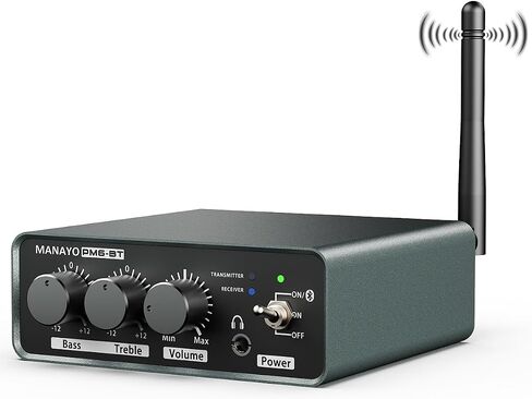 PM5BT Qualcomm Bluetooth Transmitter Phono Preamp for Turntables | Bluetooth transmitter phono preamplifier connects MM turntables to wireless speakers and headphones with EQ controls. in Saudi Arabia
