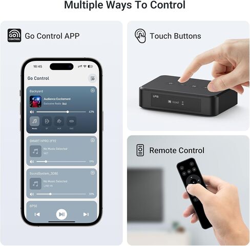 جهاز بث موسيقى لاسلكي من Arylic LP10 للصوت المنزلي، AirPlay 2، Google Cast، Spotify Connect، Tidal Connect وApple Home، واي فاي ومضخم صوت بلوتوث لمكبرات الصوت ومكبرات الصوت in Kuwait