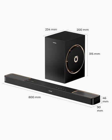 ULTIMEA 3.1.2ch Sound Bar with 6.5 inch Subwoofer, Dolby Atmos | Surround Sound System for TV for Home Theater, Sound Bar for Smart TV, Soundbar with BT 5.4, HDMI eARC, Skywave F30 Boom in Saudi Arabia
