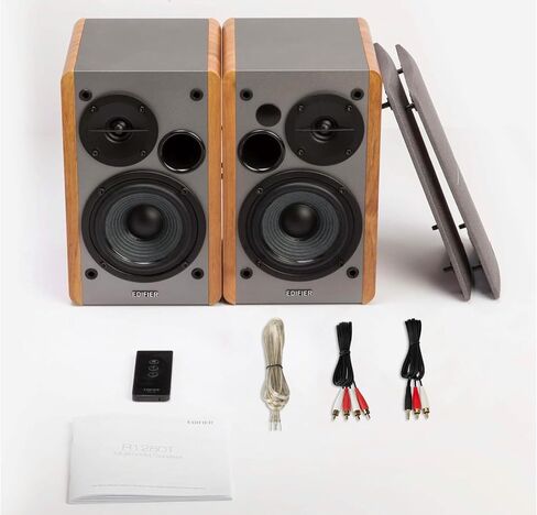 Edifier R1280T Powered Bookshelf Speakers - 2.0 Active Near Field Studio Monitor Speaker - Wooden Enclosure - 42 Watts RMS Power in Kuwait