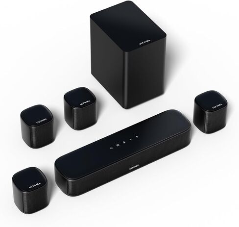 ULTIMEA 7.1ch Surround Sound System for TV with Dolby Atmos, Aura A60 Pro | 4 Surround Speakers, Center-Channel Surround System, Subwoofer for Home Theater, 420W Peak Power, HDMI eARC, App, 2026 Model in Saudi Arabia
