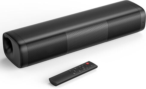 Saiyin 11.7-inch Sound Bar, Small Size & Big Power, Powered by AC Adapter | Soundbar with Bluetooth 5.3/Optical/Auxiliary Inputs, 48W Peak Power, Compact Sound Bar for Smart TV, PC, Gaming in Saudi Arabia