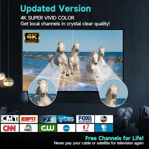 TV Antenna 5000+ Miles, 8K 4K HDTV with Signal Booster Works with All Smart TVs | Works with all Smart TVs and digital devices, supports both indoor and outdoor installation for flexible use. in Saudi Arabia