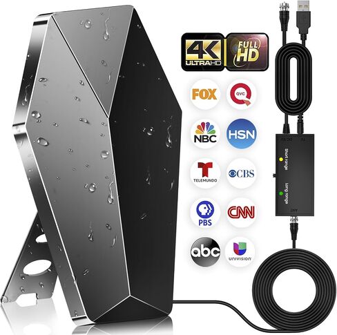 2026 Indoor Antenna Support 30ft Coaxial Amplified | Upgraded Strongest HDTV Antenna for Local Channels with Amplified Signal Booster Supports 4K8K 1080p-Smart IC Chip in Saudi Arabia