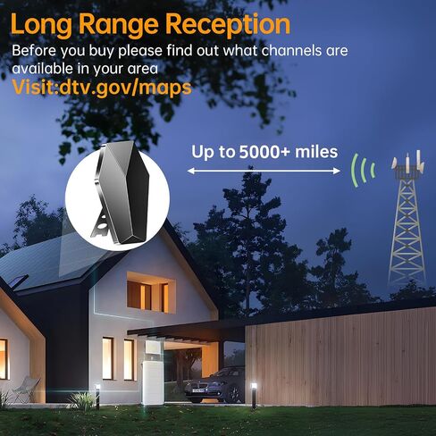 2026 Indoor Antenna Support 30ft Coaxial Amplified | Upgraded Strongest HDTV Antenna for Local Channels with Amplified Signal Booster Supports 4K8K 1080p-Smart IC Chip in Saudi Arabia