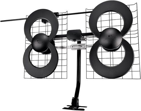 Antennas Direct ClearStream 4V Indoor Outdoor TV Antenna, UHF VHF, Multi-Directional, 70+ Mile Range, 4K 8K UHD, NEXTGEN TV – w/ 20-inch Mast (Black) in Saudi Arabia