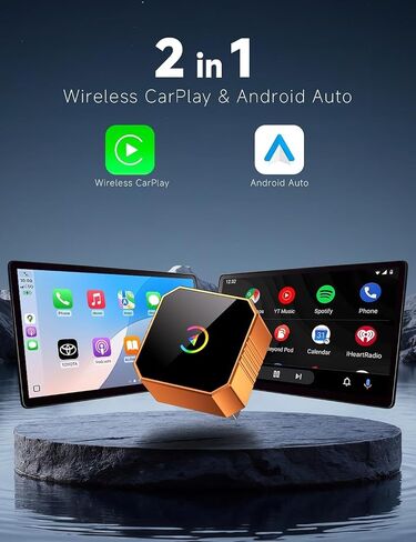 Aimoon 2026 Upgraded Wireless CarPlay Adapter for iPhone＆Android, Car Play Mini Wired to Wireless Adapter for CarPlay ＆Android Auto Plug and Play Stable Connection & No Latency for iPhone iOS 10+ in Saudi Arabia