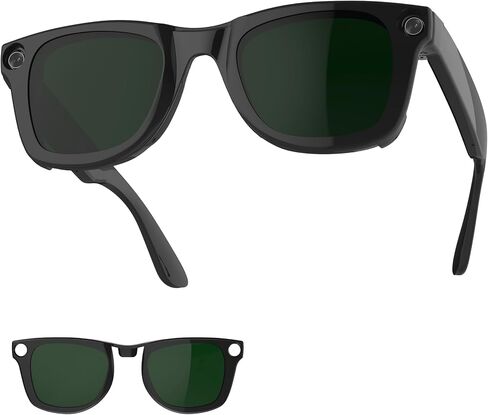 HiBloks Polarized Clip for Ray-Ban Meta Wayfarer RW4008/RW4012 Large 53-22 | Matte Black Frame Discoloration Clip-on for Rayban Meta Gen 2 Smart Glasses Accessories, Color Changing Clip (Blue) in Saudi Arabia