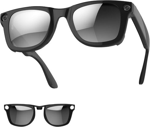 HiBloks Polarized Clip for Ray-Ban Meta Wayfarer RW4008/RW4012 Large 53-22 | Matte Black Frame Discoloration Clip-on for Rayban Meta Gen 2 Smart Glasses Accessories, Color Changing Clip (Blue) in Saudi Arabia