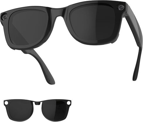 HiBloks Polarized Clip for Ray-Ban Meta Wayfarer RW4008/RW4012 Large 53-22 | Matte Black Frame Discoloration Clip-on for Rayban Meta Gen 2 Smart Glasses Accessories, Color Changing Clip (Blue) in Saudi Arabia