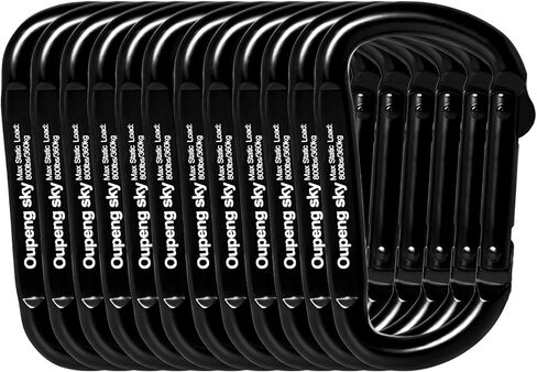 Carabiner Clip - Heavy Duty Carabiners 800lbs-13KN (2922 lbs) Carabeaner D Ring Shape,Key Chain Clip Hook,Keychain Clip,Multipurpose for Camping, Hiking,Backpacking or Other Outdoor Activities. in Kuwait