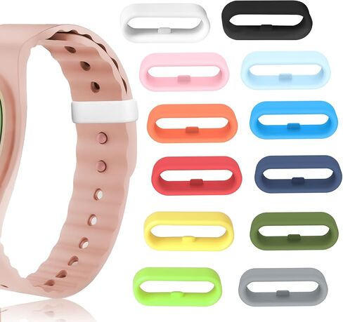 متعدد الألوان سيليكون الفرقة حارس أقفال الفرقة السحرية وMagicBand + حلقات التثبيت | حلقة أمان/حامل/مشابك متوافقة مع Fitbit Charge/Charge HR/Garmin Vivofit/Disney Magic Bands 1.0/2.0 والمزيد in Kuwait