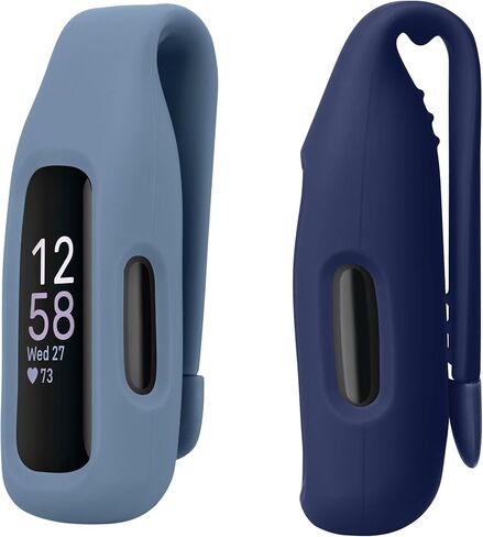 kwmobile 2X Clip Holders for Fitbit Inspire 3 / Inspire 2 / Ace 3 Clip On - Fitness Tracker Case Holder Replacement Set - TPU Silicone Tracker Holder for Sport in Kuwait