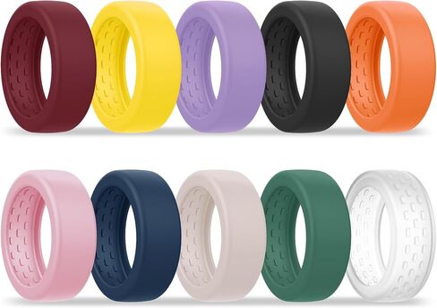 10 Pack Cover Compatible with Oura Ring 5, Ultra-Thin Soft Silicone Anti-Slip Rectangle Texture Protector Case, Support Charging with Cover on, Anti-Scratch Ring Guard for Working Out Gym in Saudi Arabia