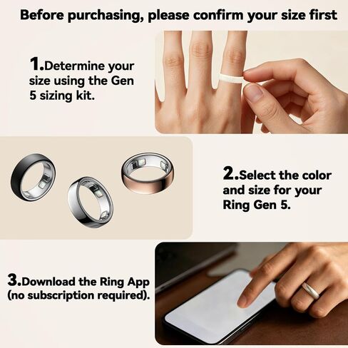 Sizing Kit Compatible with Oura Ring 5 | Sizes 6 to 13 Smart Ring Accessory, Before You Buy Ring, Unique Sizes, Not Standard Ring Sizing in Saudi Arabia
