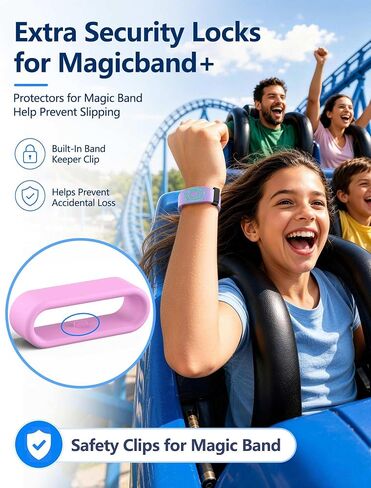 16 قطعة أقفال حامل لـ MagicBand+، مشابك حافظة لملحقات الفرقة السحرية | مشابك أمان لـ MagicBand، وأقفال حافظة لسوار معصم من السيليكون وحاميات للفرقة السحرية، وأساسيات المتنزهات الترفيهية in Kuwait