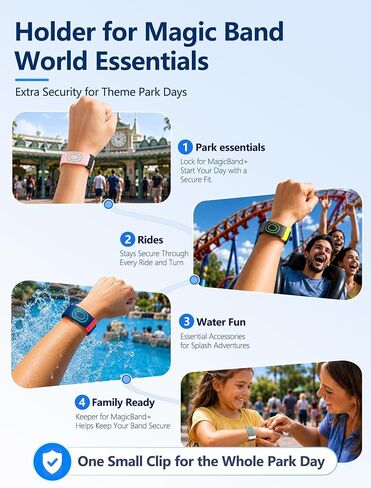 16 قطعة أقفال حامل لـ MagicBand+، مشابك حافظة لملحقات الفرقة السحرية | مشابك أمان لـ MagicBand، وأقفال حافظة لسوار معصم من السيليكون وحاميات للفرقة السحرية، وأساسيات المتنزهات الترفيهية in Kuwait