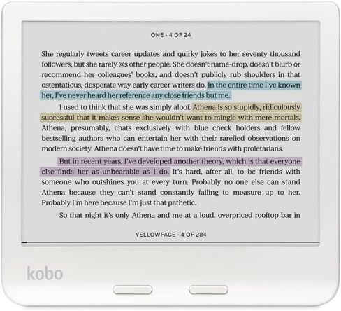 Kobo Libra Colour eReader, 7" Color E Ink, Waterproof, White in Saudi Arabia