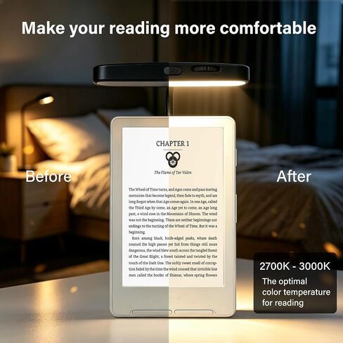 Magnetic Rechargeable Reading Light for Xteink x4 e-Book Reader | Portable Magnetic Reading Light with Hand Strap for E-reading, Compatible with Xteink E-book Reader, Smartphone, Laptop in Kuwait