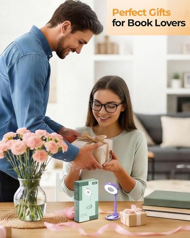 18 LED Rechargeable Clip On Book Light for Reading in Bed | Eye Caring 3 Color Temps, Silent Stepless Dimming, Auto-Off Timer, Memory, 80Hrs Runtime Lightweight Light for Book Lovers in Saudi Arabia