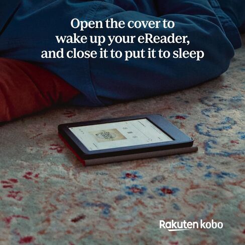 Kobo Clara Colour/BW SleepCover Case | Black | Sleep/Wake Technology | Built-in 2-Way Stand | Vegan Leather | Compatible with 6" Kobo Clara Colour/BW eReader | Sleep/Wake Technology, Built-in 2-Way Stand, Vegan Leather, For 6" Clara Colour/BW in Saudi Arabia