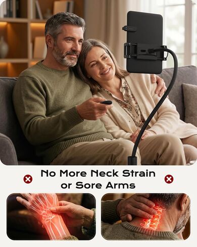Stouchi Gooseneck Kindle Holder with Remote Page Turner for Bed Reading | Upgraded 2-in-1 Magnetic Remote | Shake-Free Kindle Stand | Work for Kindle Paperwhite/Oasis, E-Readers, iPad & Phones in Saudi Arabia