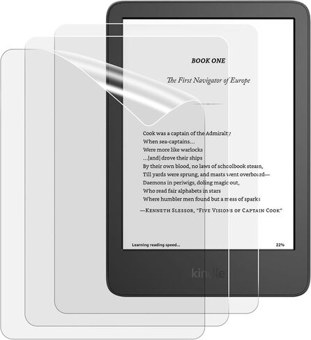 3 Pack Screen Protector for 7" Kindle Paperwhite 12th Generation 2024 and Kindle Colorsoft Signature Edition, Anti-Glare Matte PET Full-Coverage Protective Film in Kuwait