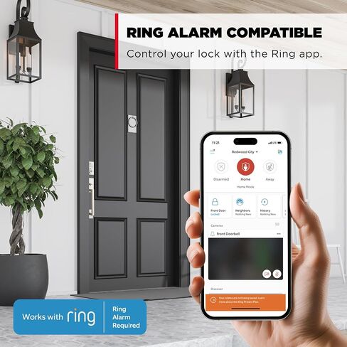 Kwikset HomeConnect 620 Z-Wave Long Range Enabled Keypad Smart Lock Convenient Keyless Entry, Customizable User Codes, Ring Alarm Compatible, Hub Required, Sold Separately Satin Nickel Contemporary in Saudi Arabia