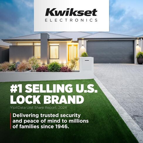 Kwikset HomeConnect 620 Z-Wave Long Range Enabled Keypad Smart Lock Convenient Keyless Entry, Customizable User Codes, Ring Alarm Compatible, Hub Required, Sold Separately Satin Nickel Contemporary in Saudi Arabia