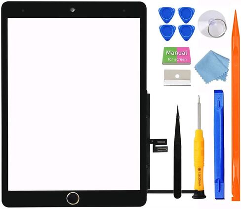 for iPad 9 (9th Generation) A2602 A2603 A2604 A2605 Screen Replacement Digitizer Touch Glass Kits, for iPad 2021 9th Gen 10.2 Inch, Full Repair Sets+Home Button[NO Fingerprint Reader] [NO LCD] in Saudi Arabia