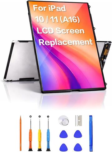 (Only LCD) 10.9" LCD Screen Replacement for iPad 10th & 11th (2025 A16) Gen | 10.9" LCD Only, Exact Fit, Tested Display, Full Repair Tools, Installation Guide in Kuwait