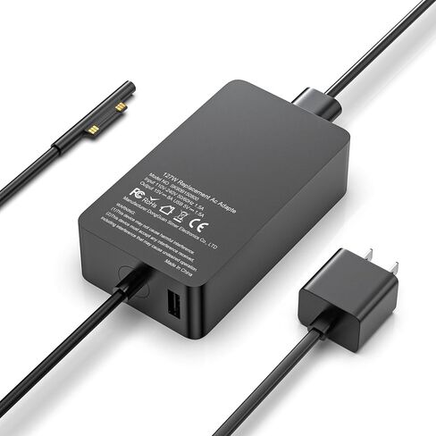 65W Surface Pro Charger Compatible with Microsoft Surface Laptop 2 3, Surface Pro X 11 10 9 8 7 6 5 4 3, Surface Go 2 Go 3, Surface Book 1 2 Microsoft Surface Charger Power Supply Adapter in Saudi Arabia