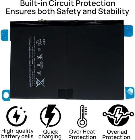 A1484 A1474 Battery Compatible with iPad Air 1 iPad 5th 7th 8th 9th 5 7 8 9 A1474 A1475 A1476 A1822 A1823 A1893 A1954 A2197 A2429 A2430 A2198 A2200 A2270 A2428 with Installation Tools in Saudi Arabia