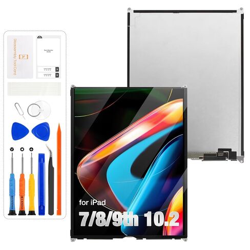 for iPad 7/8/9 Gen 10.2" LCD Screen Replacement Kit | For iPad 7th (A2197/A2198/A2200), 8th (A2270/A2428/A2429/A2430), 9th (A2602-A2605),LCD Only, Not Touch,Tools Included. in Kuwait
