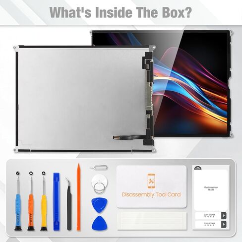 for iPad 7/8/9 Gen 10.2" LCD Screen Replacement Kit | For iPad 7th (A2197/A2198/A2200), 8th (A2270/A2428/A2429/A2430), 9th (A2602-A2605),LCD Only, Not Touch,Tools Included. in Kuwait