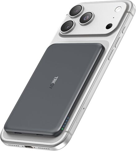 for Magsafe Portable Charger, 5000mAh Slim Wireless Magnetic Power Bank | Travel Essential for MagSafe Battery Pack with USB C Charging, Compatible with 17/16/15/14/13/12 Series (Graphite Gray) in Kuwait