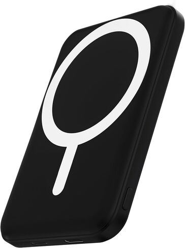 podoru for MagSafe Power Bank 5000mAh, Ultra-Slim Magnetic Portable Charger | 20W PD Fast Charging, Travel Essentials with USB-C Cable, Wireless Battery Pack for iPhone 17/16/15/14/13/12 Series-Black in Saudi Arabia