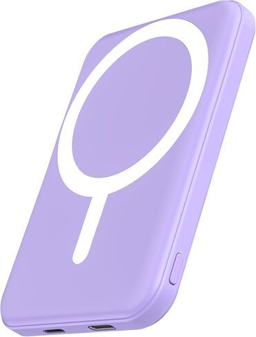podoru for MagSafe Power Bank 5000mAh, Ultra-Slim Magnetic Portable Charger | 20W PD Fast Charging, Travel Essentials with USB-C Cable, Wireless Battery Pack for iPhone 17/16/15/14/13/12 Series-Black in Saudi Arabia