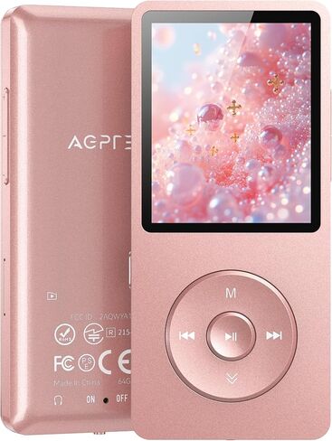 AGPTEK A02PL 64GB MP3 Player, 65 Hours Playback Music Player, Deep Blue | No Bluetooth, Lossless Sound, Supports up to 128GB in Kuwait