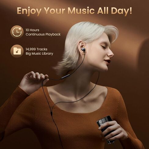 HIFI WALKER H2 Hi-Res Bluetooth MP3 Player with 64GB MicroSD Card, Portable Lossless Digital Audio Player with ESS DAC, DSD FLAC Support, USB DAC, Line Out, Physical Controls, Supports up to 512GB in Saudi Arabia