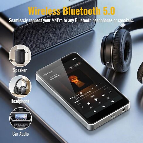 MP3 Player with Spotify for Kids, Play Store | Android 14, Parental Controls, Night Mode, Audible, Amazon Music, Libby, Earphones Included, Up to 1TB in Saudi Arabia