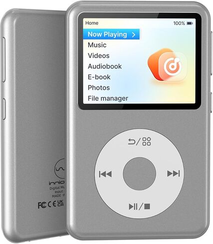Innioasis 64GB Mp3 Player with Bluetooth, Lossless DSD DAC FLAC Support, Y2 Classic Dedicated Music Player with Playlists, Nostalgia Design, Supports up to 2TB Black in Kuwait