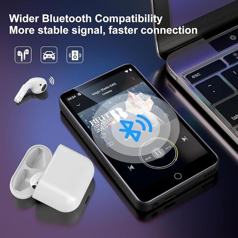 MP3 Player with Bluetooth and WiFi, ZAQE 80GB Storage & Android OS, 4" Touch Screen, FM Radio, Kids MP3 & MP4 Player with Spotify Google Play Store, Portable Media Player in Saudi Arabia
