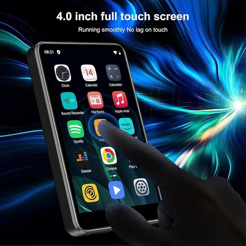 MP3 Player with Bluetooth and WiFi, ZAQE 80GB Storage & Android OS, 4" Touch Screen, FM Radio, Kids MP3 & MP4 Player with Spotify Google Play Store, Portable Media Player in Saudi Arabia