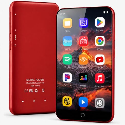 80GB MP3 Player with Bluetooth and WiFi, Spotify Music Player, Hi-Res Lossless Audio MP4 Player, 4.02Inch HD Touchscreen, Supports Spotify, Amazon Music, Audible in Saudi Arabia