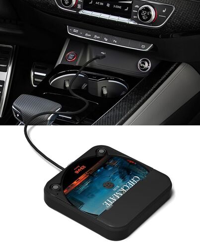 ENVYCLOUD Portable Car CD Player with USB/AUX Port,External CD Player Compatible with Car Radio Stereo, Laptop, TV, Computer,Universal for Vehicle with Adapter (Black) in Saudi Arabia