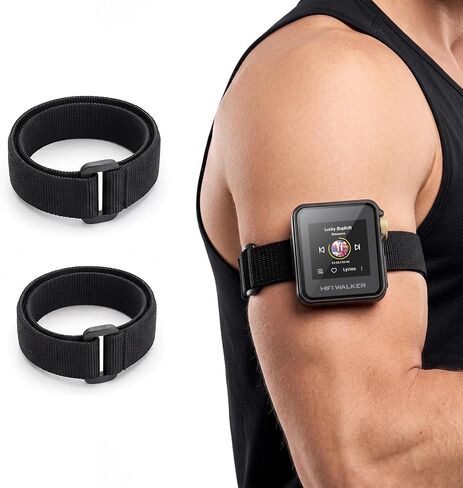 HIFI WALKER H2 Mini MP3 Player Armband, 40cm & 50cm, 2 Pack | Hands-free carrying, secure fit, lightweight wear, easy adjustment, for sports and daily use in Saudi Arabia