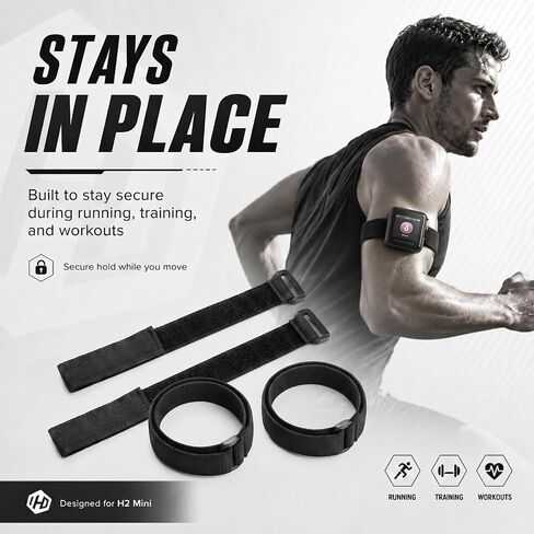 HIFI WALKER H2 Mini MP3 Player Armband, 40cm & 50cm, 2 Pack | Hands-free carrying, secure fit, lightweight wear, easy adjustment, for sports and daily use in Saudi Arabia